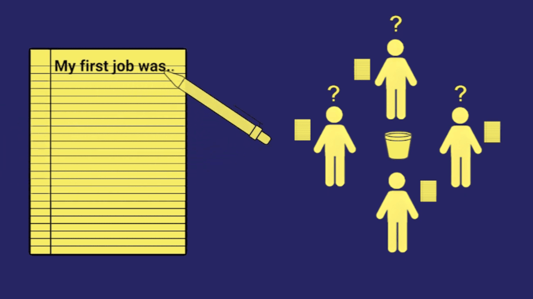 My first job was…