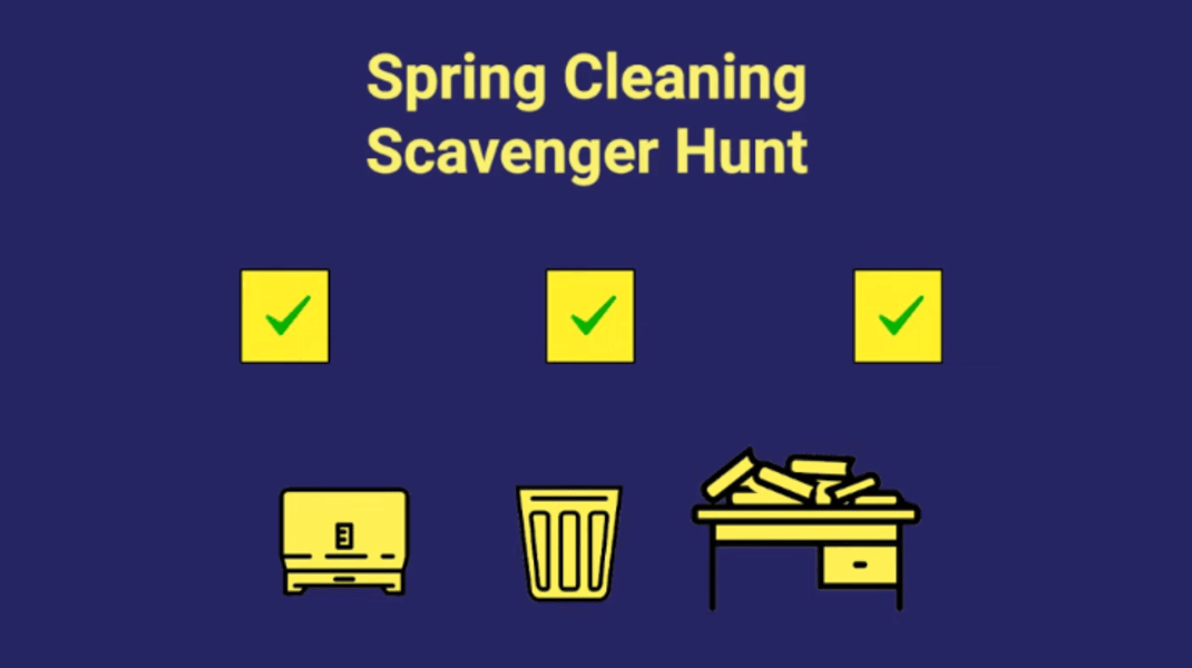 “Spring cleaning” scavenger hunt