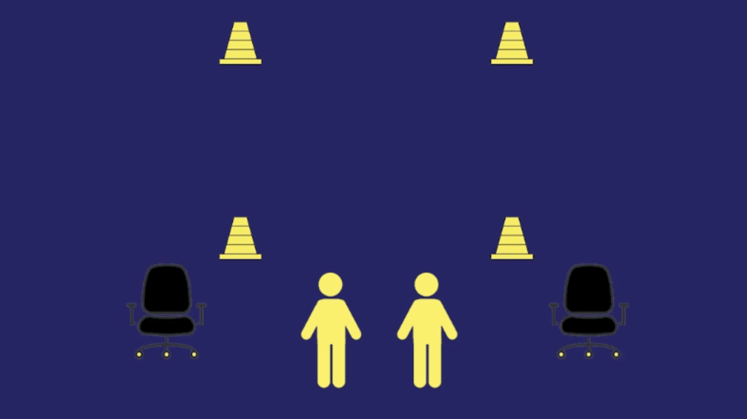 Rolling chair obstacle course